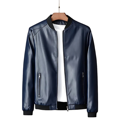Men's PU Leather Bomber Jacket