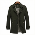 Men's Single-Breasted Trench Coat