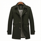 Men's Single-Breasted Trench Coat