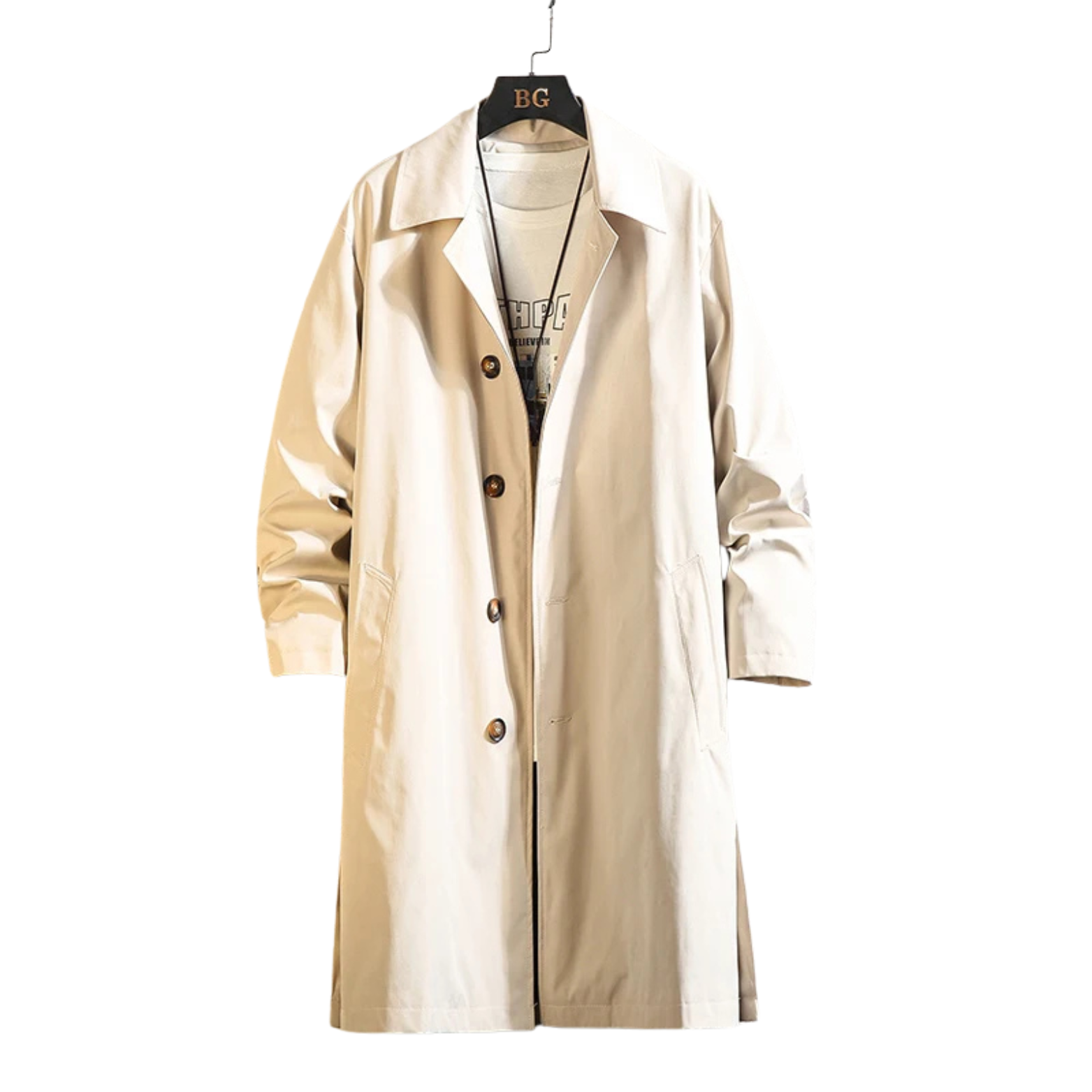 Men's Oversized Trench Coat – Relaxed Fit