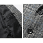 Casual slim-fit herenblazer met V-hals