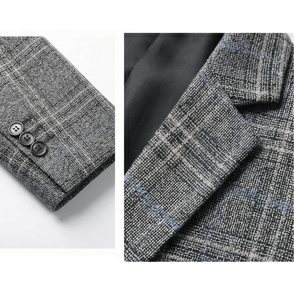 Casual slim-fit herenblazer met V-hals