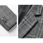 Casual slim-fit herenblazer met V-hals