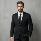 Herren-Business-Sakko mit Einknopfverschluss