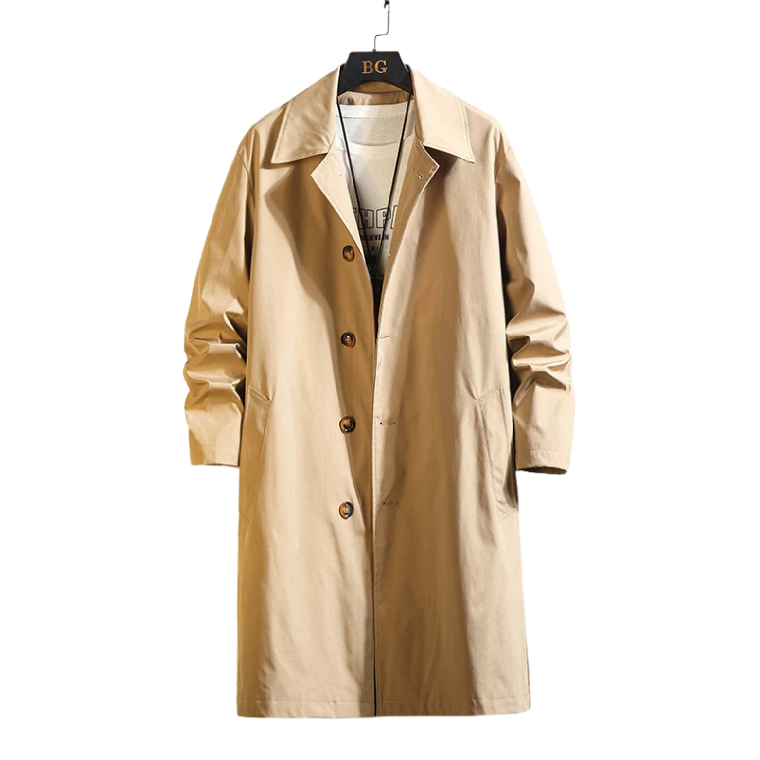 Men's Oversized Trench Coat – Relaxed Fit