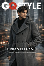 Hooded Double-Breasted Wool Blend Trench Coat