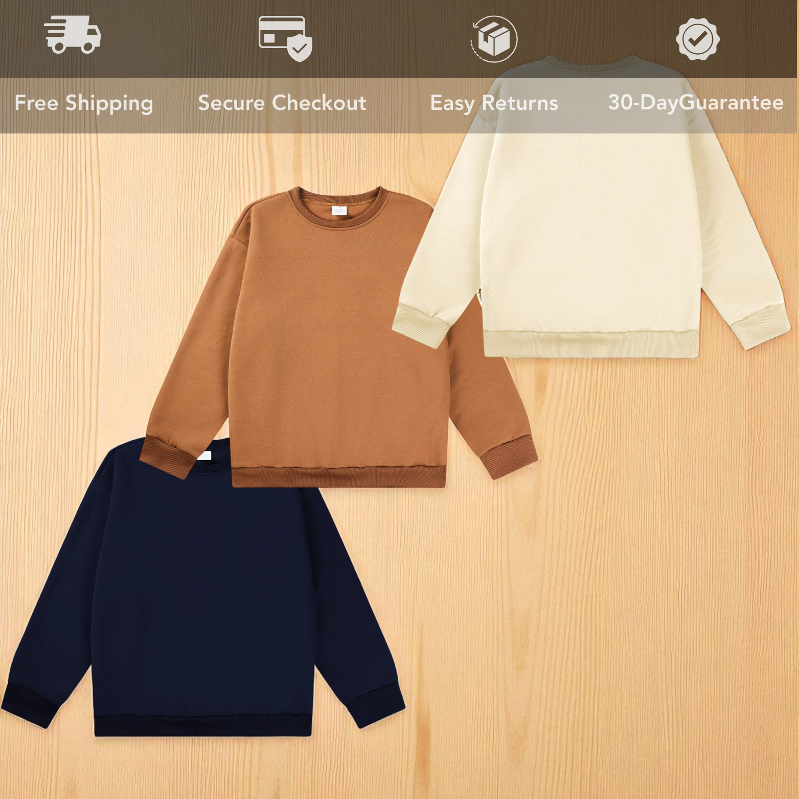 Herren-Sweatshirt mit Rundhalsausschnitt