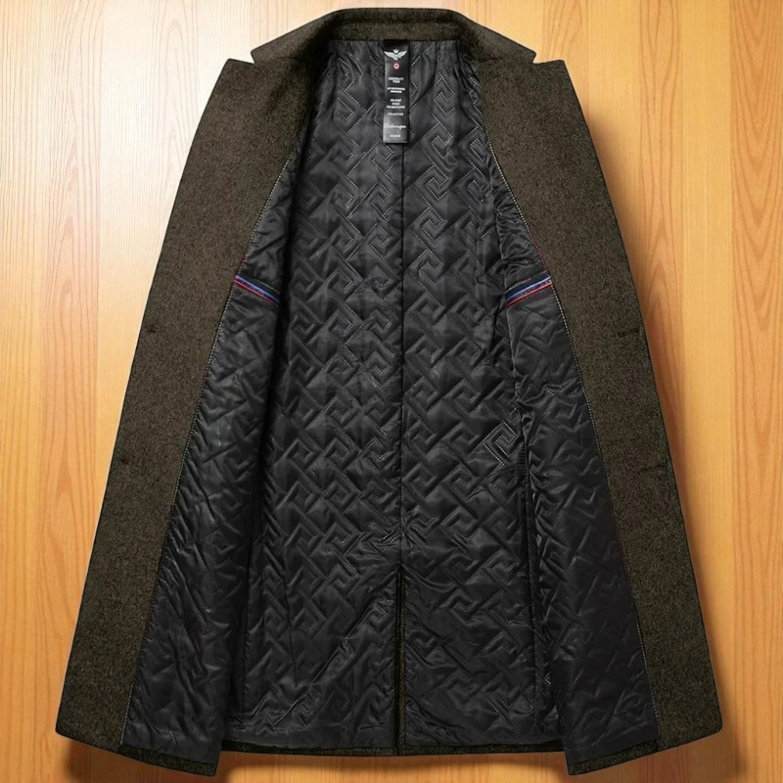 Men's Long Wool Blend Overcoat