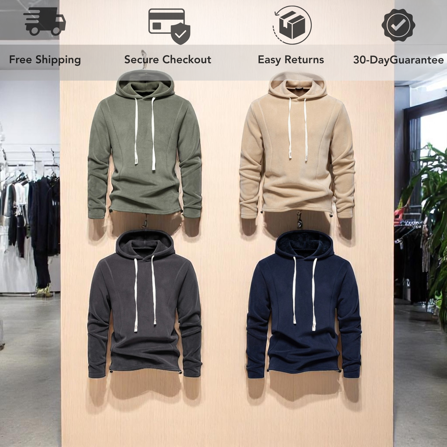 Men's Fleece Pullover Hoodie