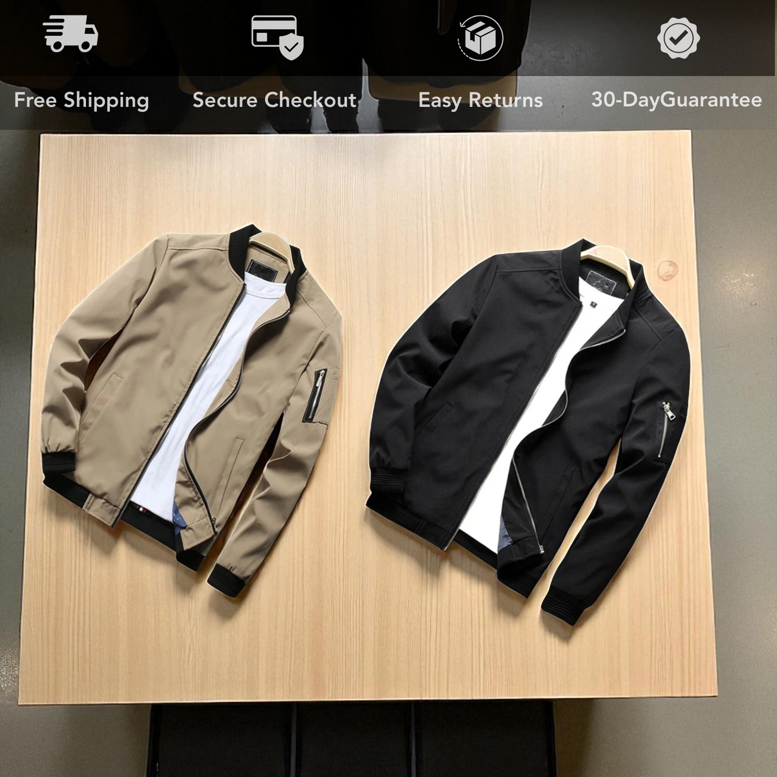 Slim Fit Bomber Jacket