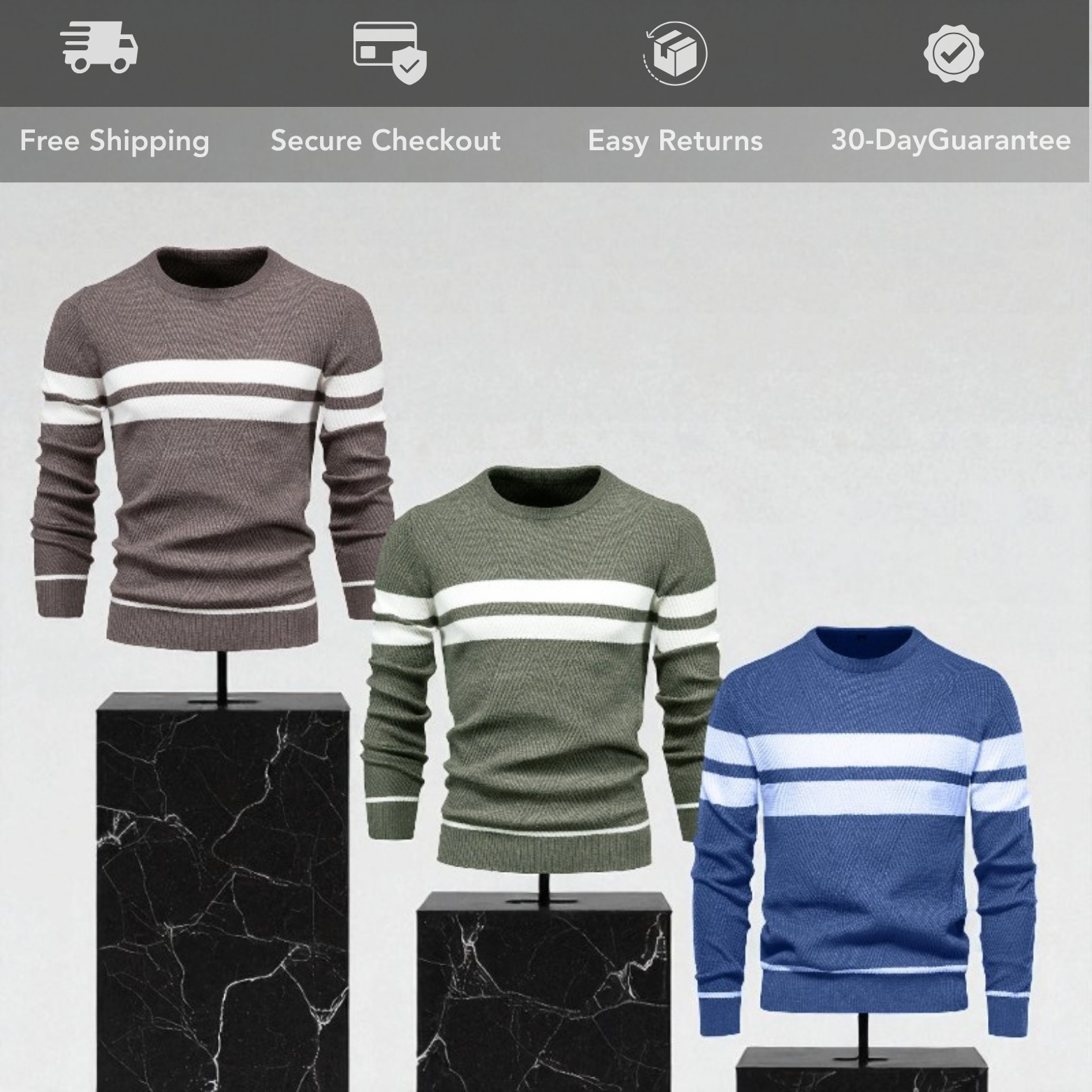 Men's Patchwork Knit Pullover Sweater