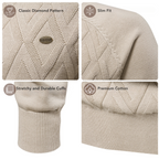Gestrickter Herren-Pullover mit Argyle-Muster und Rundhalsausschnitt