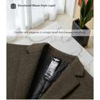 Langer Herrenmantel aus Wollmischung