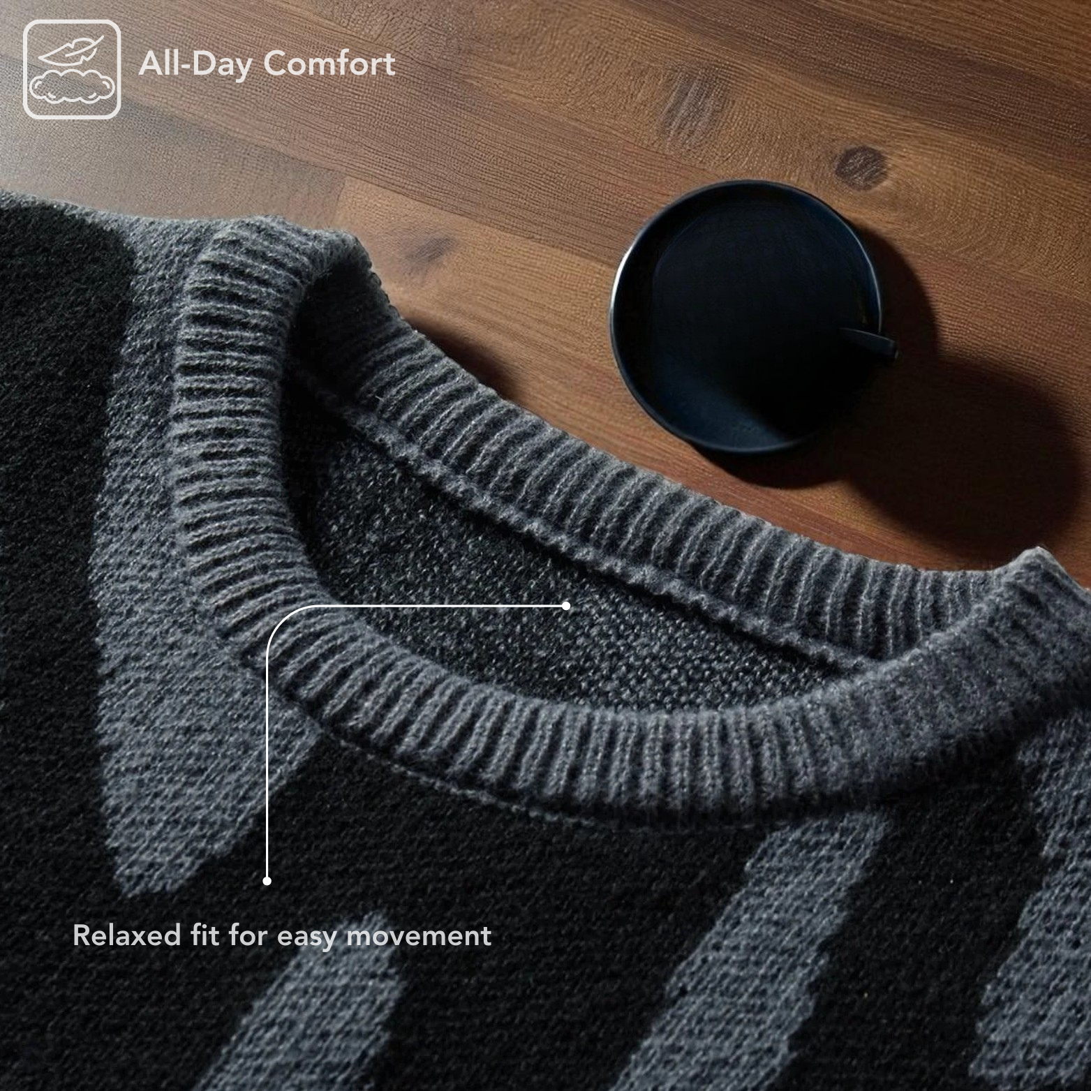 Men's Jacquard Knit Pullover Sweater