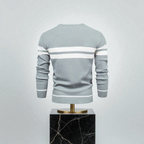 Men's Patchwork Knit Pullover Sweater