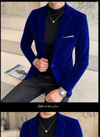 Men's Velvet Formal Blazer