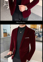 Men's Velvet Formal Blazer