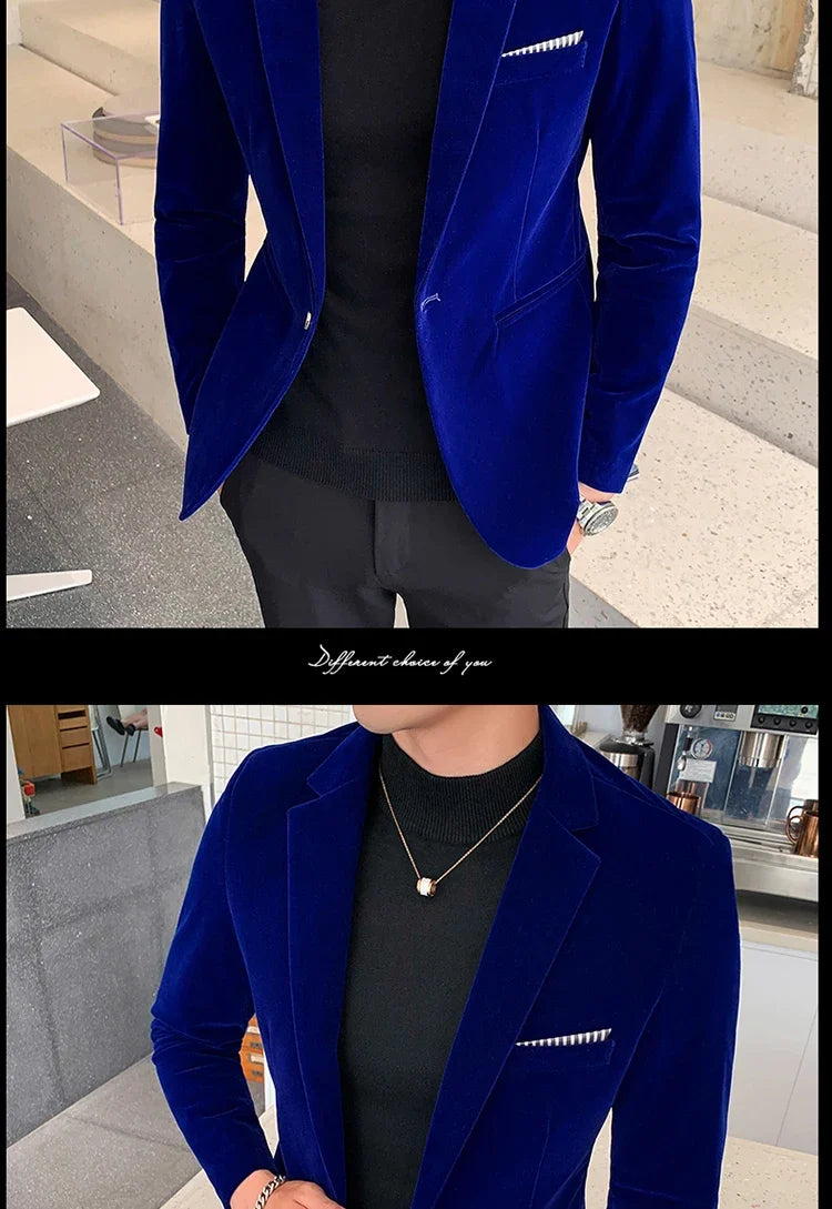 Men's Velvet Formal Blazer