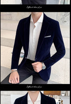 Men's Velvet Formal Blazer