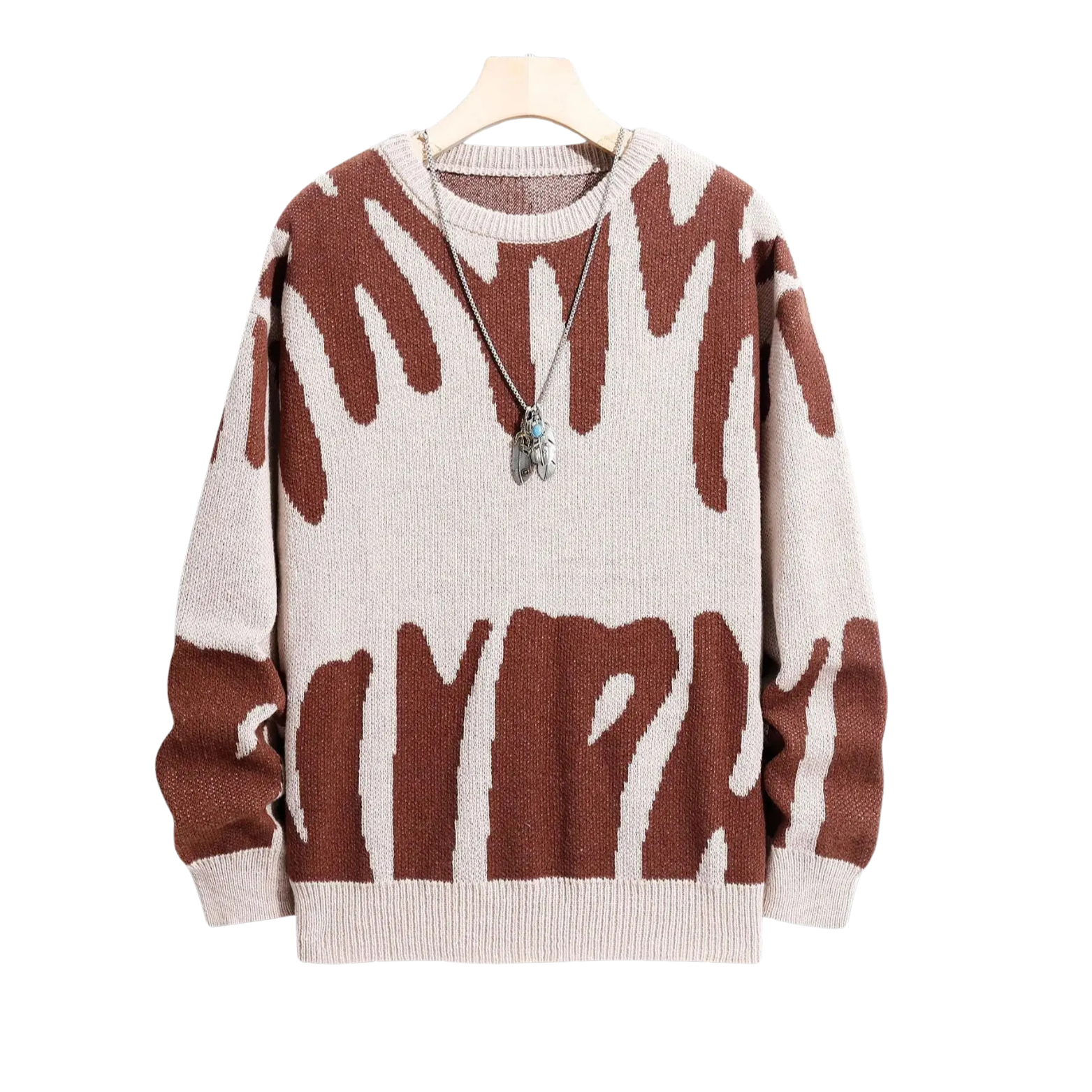 Men's Jacquard Knit Pullover Sweater