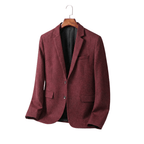 Casual slim-fit herenblazer met V-hals