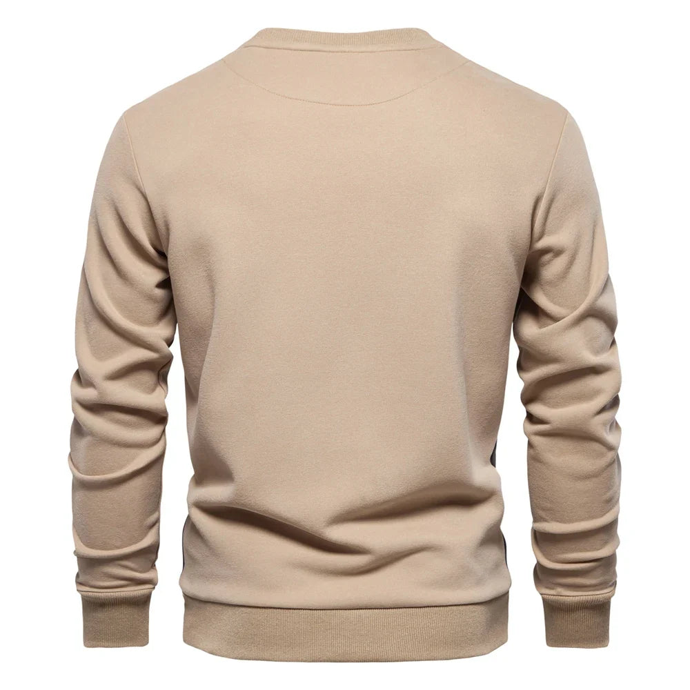 Men's Patchwork Crew Neck Sweatshirt