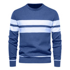 Men's Patchwork Knit Pullover Sweater