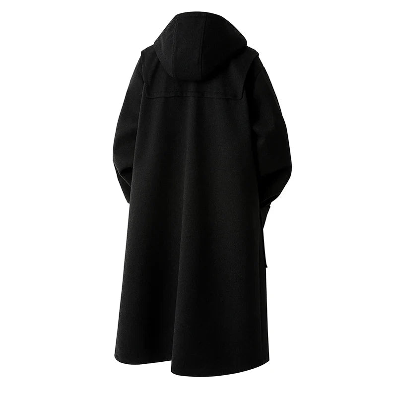 Herenwindbreaker-trenchcoat met capuchon