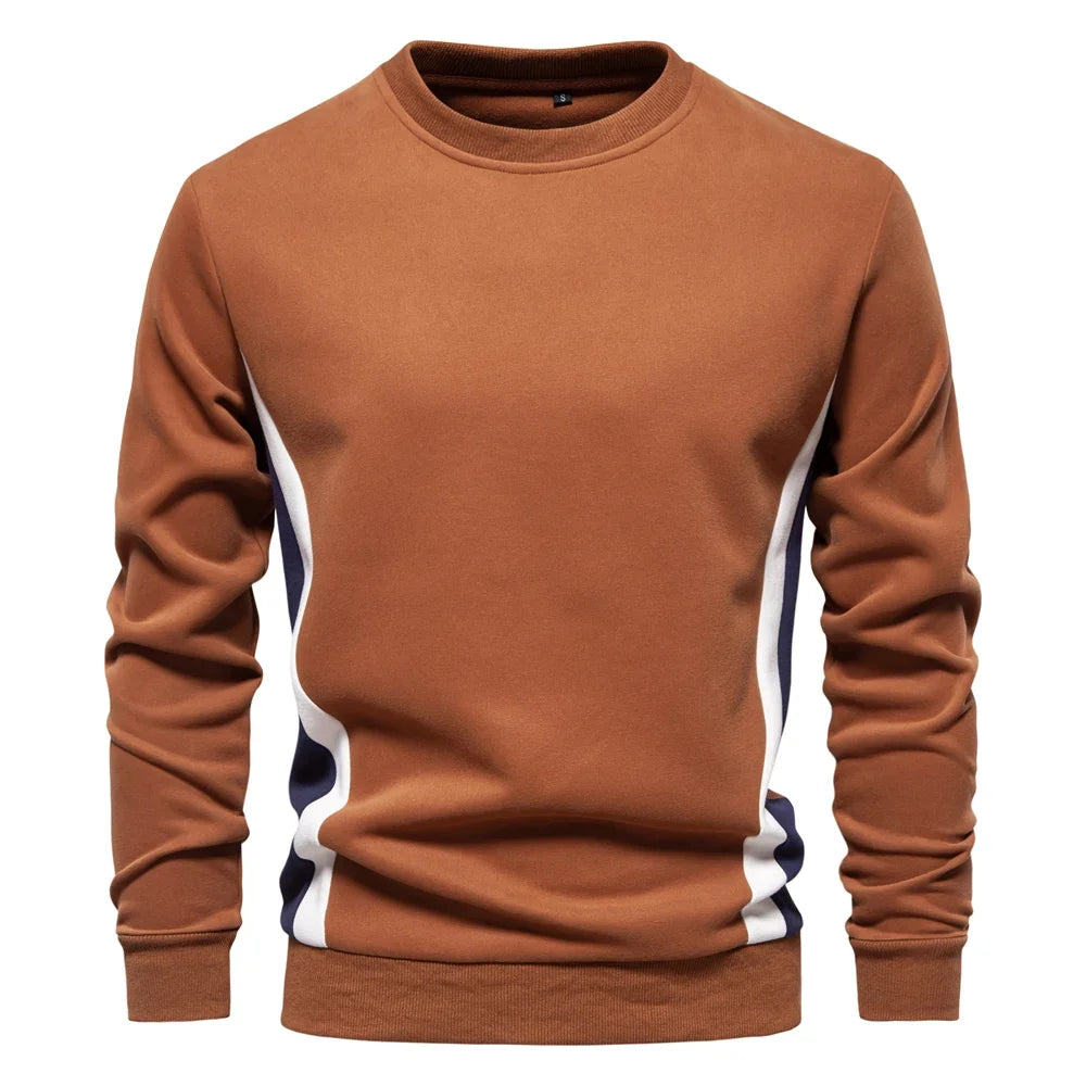 Men's Patchwork Crew Neck Sweatshirt