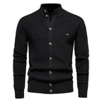 Men's High-Collar Knit Cardigan