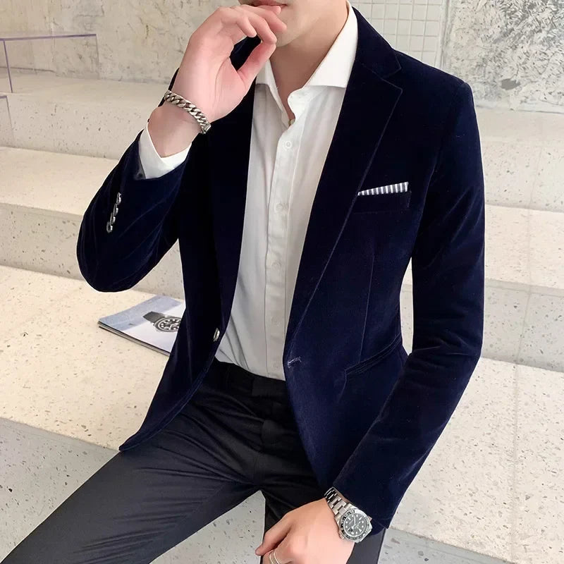 Men's Velvet Formal Blazer