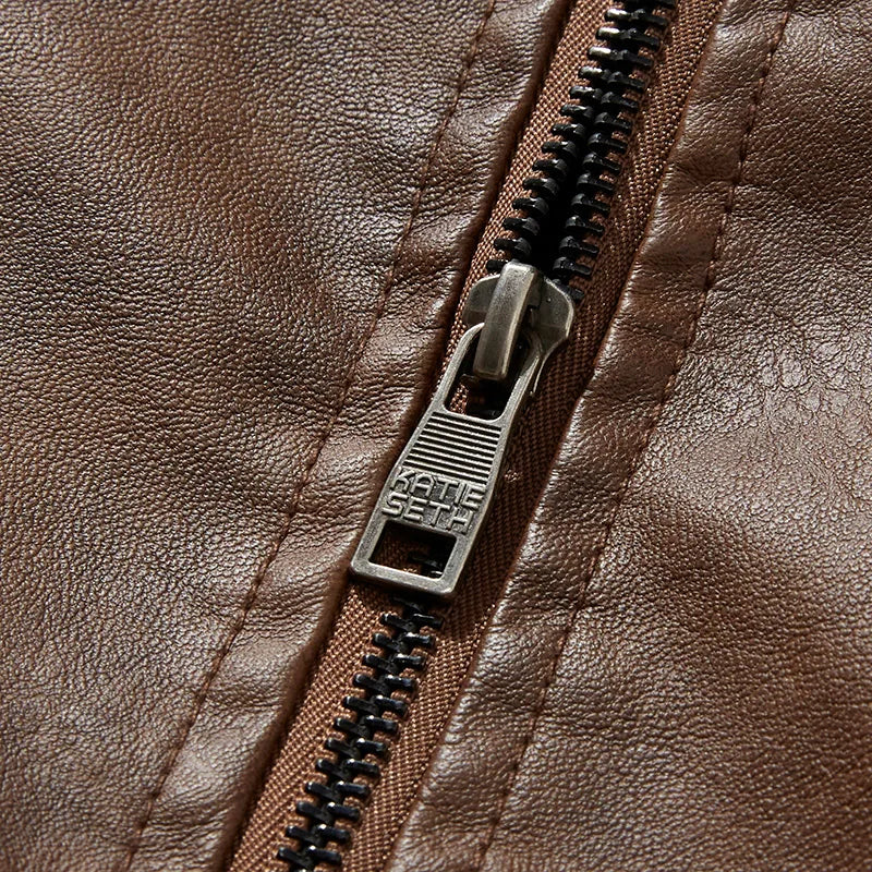 Herren-Motorradjacke mit Thermofutter
