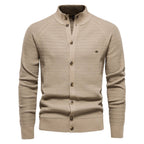 Men's High-Collar Knit Cardigan