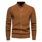 Men's High-Collar Knit Cardigan