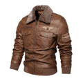Herren-Motorradjacke mit Thermofutter