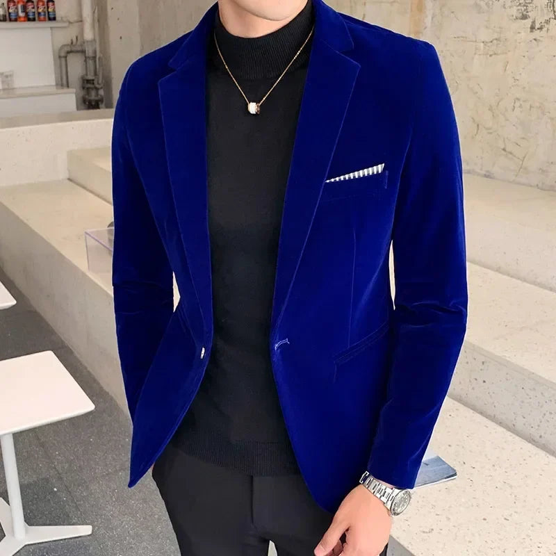 Men's Velvet Formal Blazer