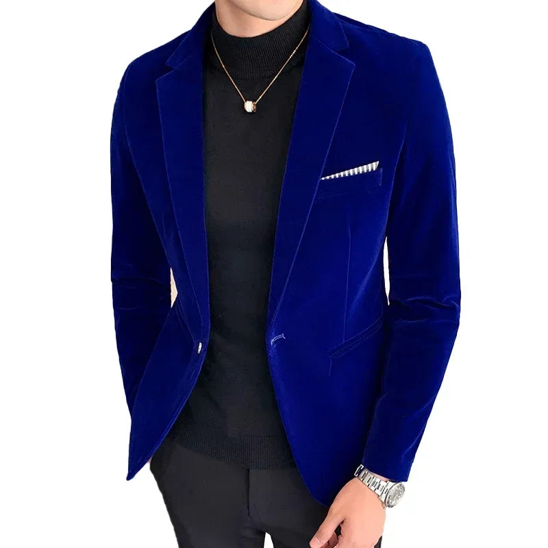 Men's Velvet Formal Blazer