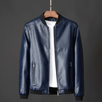 Men's PU Leather Bomber Jacket
