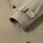 Men's Slim-Fit Windbreaker Trench Coat