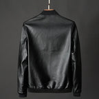 Men's PU Leather Bomber Jacket