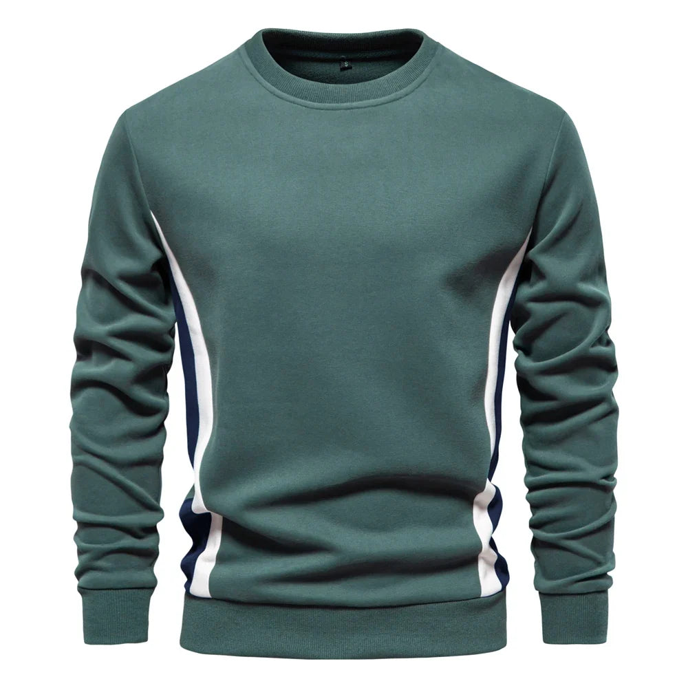 Men's Patchwork Crew Neck Sweatshirt