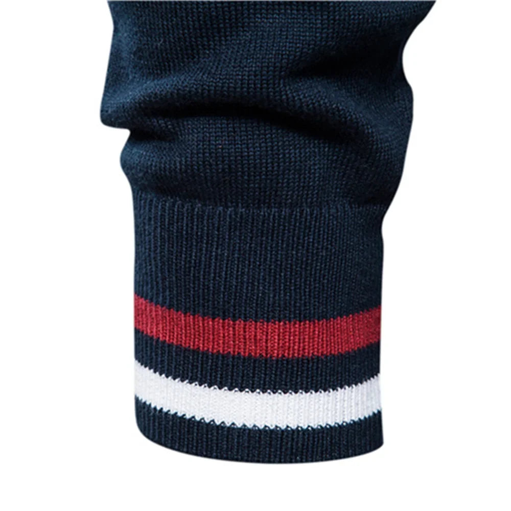 Patchwork Zip Cardigan – Cotton Knit with Full-Length Zipper