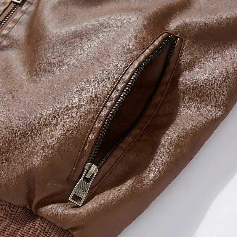 Herren-Motorradjacke mit Thermofutter