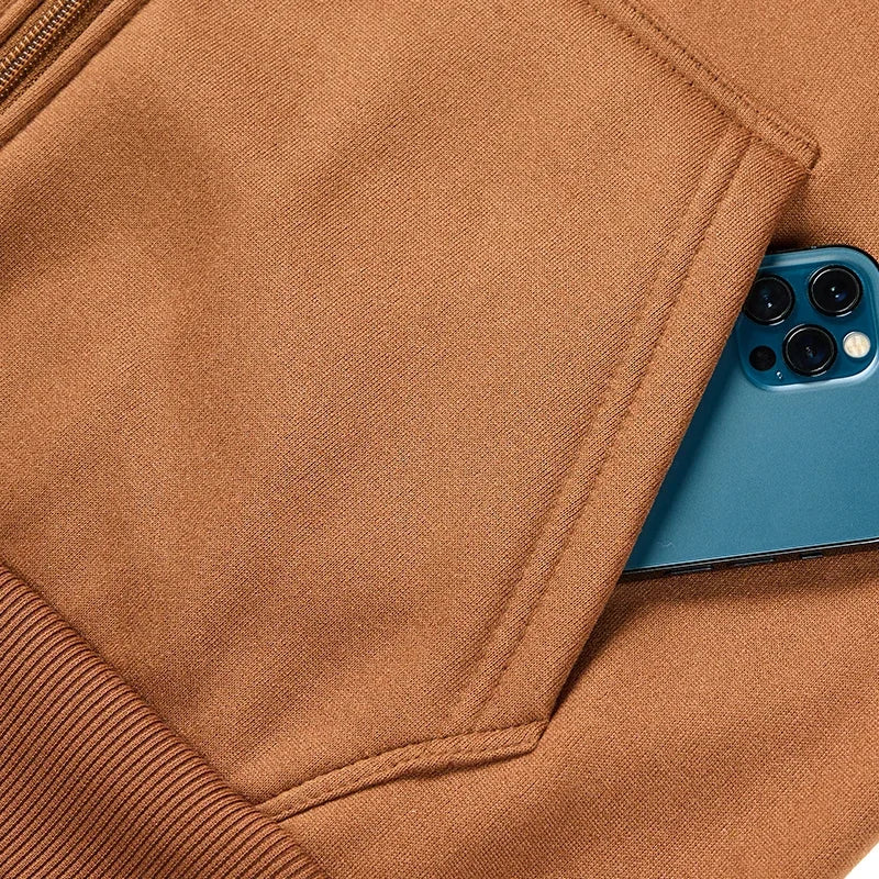 Men's Fleece-Lined Zip-Up Hoodie