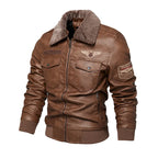 Herren-Motorradjacke mit Thermofutter