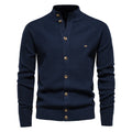 Men's High-Collar Knit Cardigan