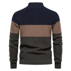 Men's Patchwork Zip Sweater