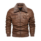Herren-Motorradjacke mit Thermofutter