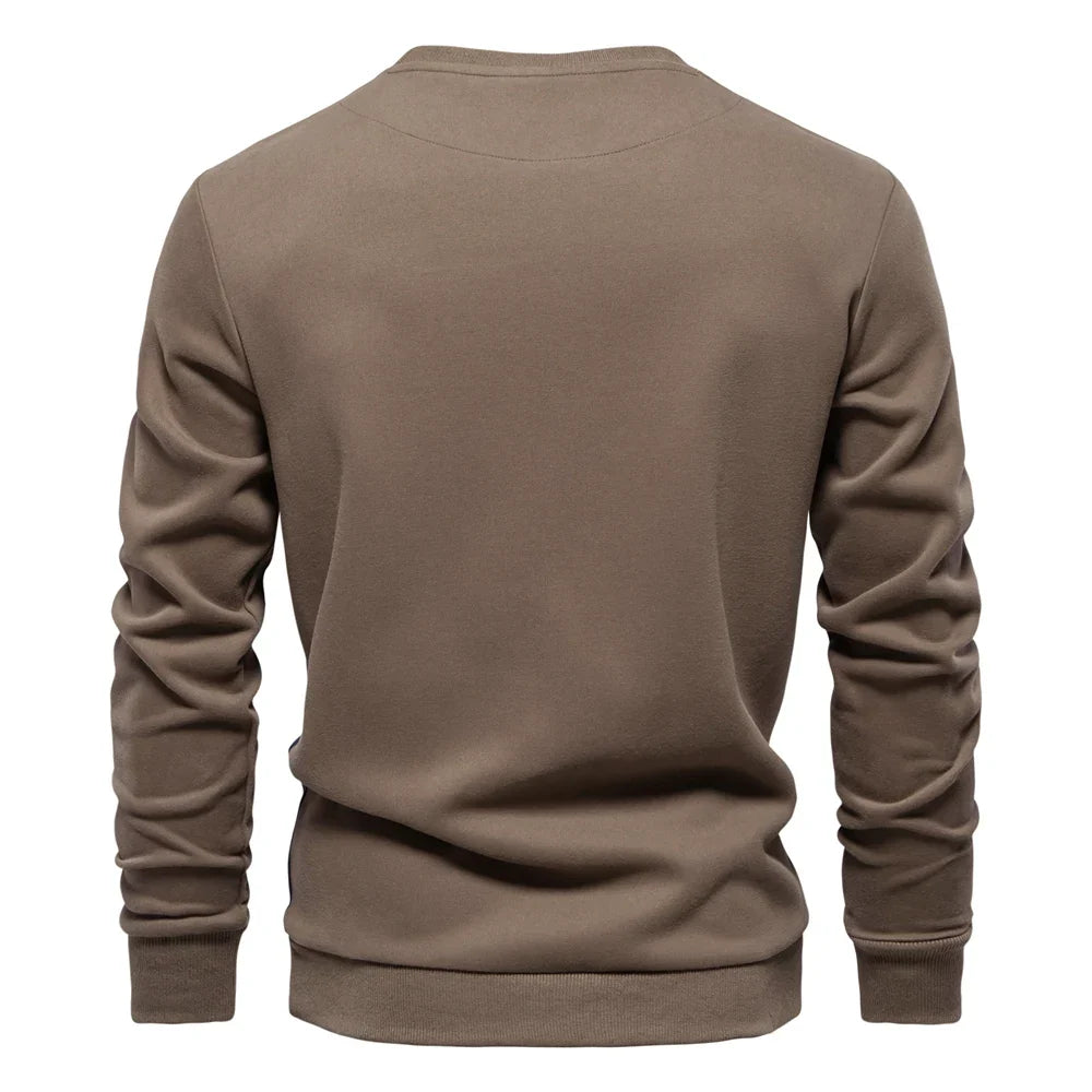 Men's Patchwork Crew Neck Sweatshirt