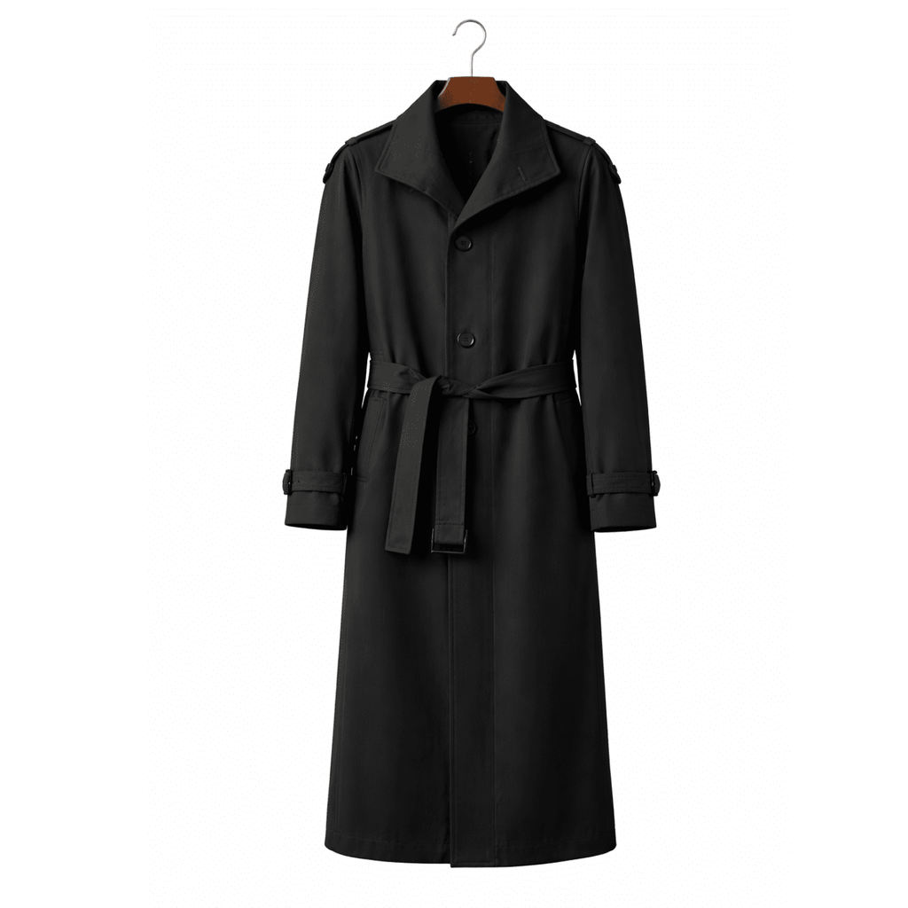 Men's Slim-Fit Windbreaker Trench Coat